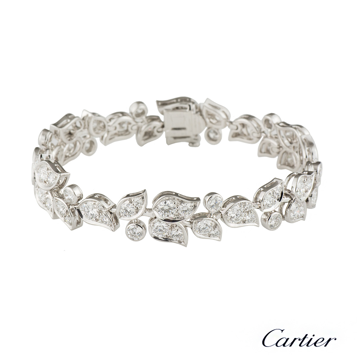 Cartier Floral Diamond Bracelet 7.49ct 